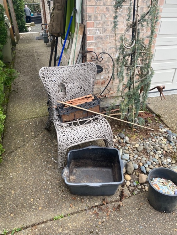 old outdoor furniture