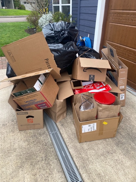 junk in driveway
